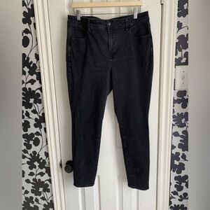 American Eagle size 16 Black Skinny Jeans biker core grunge indie sleeze